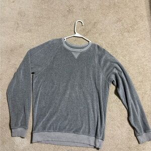Holister Medium Grey Velvet Crewneck